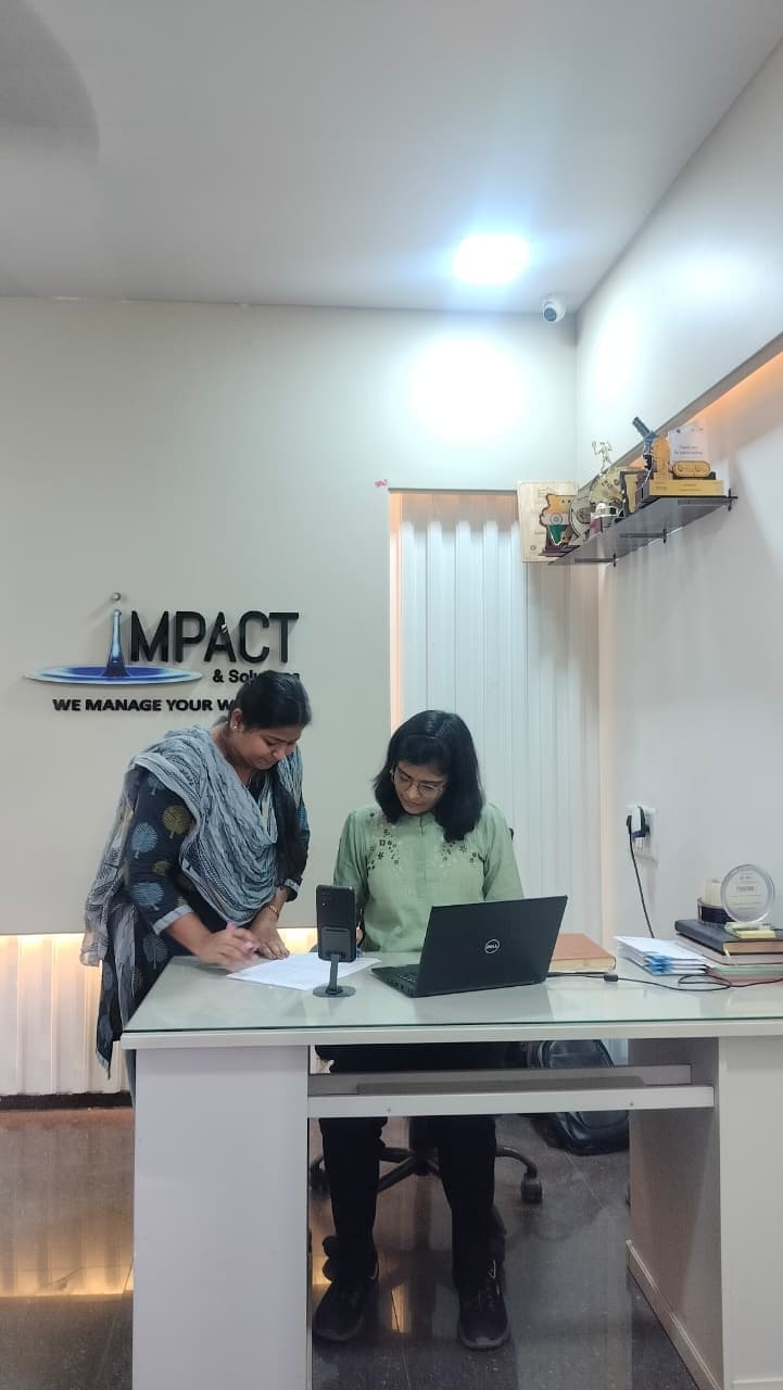 Modern office space showcasing Impact & Solutions workplace